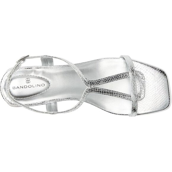 Bandolino Primadon Women's Dress Sandals Silver Snake : 9.5 M, Synthetic - Picture 2 of 7